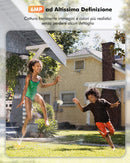 YESKANO 2K Telecamera Wi-Fi Esterno, Doppio Obiettivo Telecamera Pannello Solare, 360 Gradi Videocamera Sorveglianza Esterno Wifi a Batteria, Doppio PIR, 2.4GHz, Visione Notturna a Colore, Audio YESKANO