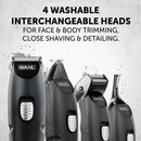 Wahl Color Trim Advanced Multigroomer, innovativi pettini di Guida codificati a Colori, 240 Minuti di Funzionamento, Caricatore USB, Ideale per Palestra e Viaggi, Lame affilate di precisione Wahl