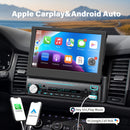 Autoradio 1 DIN con schermo con Carplay ＆ Android Auto, 7 Pollici Touchscreen Stereo Auto, Mirror Link, FM/AUX/EQ, Microfono, Telecamera di backup LSLYA