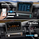 Autoradio 1 DIN con schermo con Carplay ＆ Android Auto, 7 Pollici Touchscreen Stereo Auto, Mirror Link, FM/AUX/EQ, Microfono, Telecamera di backup LSLYA