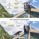 Xega 4G SIM Telecamera Esterno con Pannello Solare【Doppio Obiettivo】 14400mAh 2K HD PTZ Telecamere Senza Fili con Scheda SIM, Rilevamento Umano, Visione Notturna, Rotazione 355°/100°, TF/Cloud XG-08 Xega