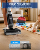 Tineco FLOOR ONE i5 Stretch Aspirapolvere Lavapavimenti, 20000Pa Potente, Aspira e Lava Insieme, Design Piatto 180°, Anti-Groviglio, Pulizia Bordi, Autonomia 30 Min, Serbatoi Capienti