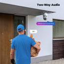 Telecamera 2K  Wi-Fi Esterno con vista a 360°, Codnida 3MP Allarme Sonoro e Luminoso Codnida