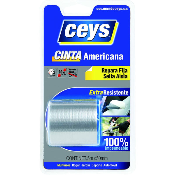 Nastro americano Ceys Argentato (5 m x 50 mm)-0