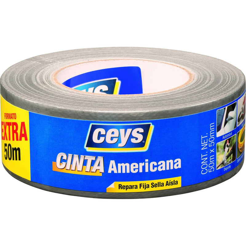 Nastro americano Ceys Argentato (50 m x 50 mm)-0