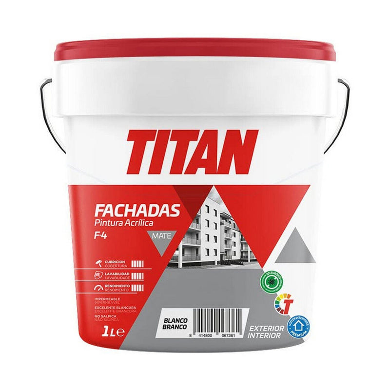 Pittura Titan 125670001 125 ml Bianco 1 L-0