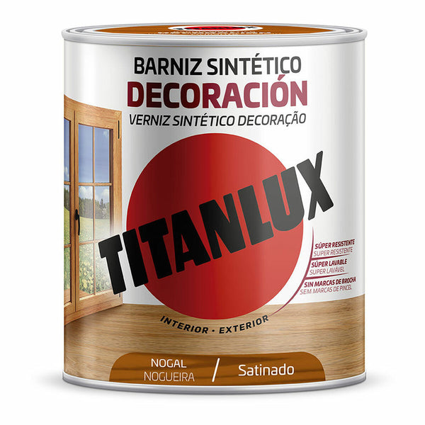 Vernice sintetica Titanlux m11100314 Decorazione Raso Legno di noce 250 ml-0