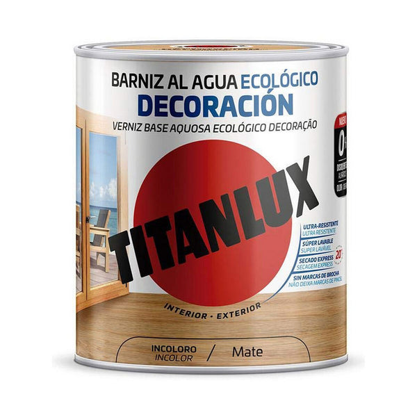 Vernice all'acqua Titanlux m22100014 Ecologico 250 ml Incolore Mat-0