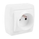 Base della spina Solera mur60fu Francese Bipolare Bianco 16 A Superficie-0