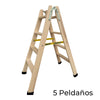 Scala Pieghevole a 5 Scalini Plabell Legno 139 x 31/51 cm-1