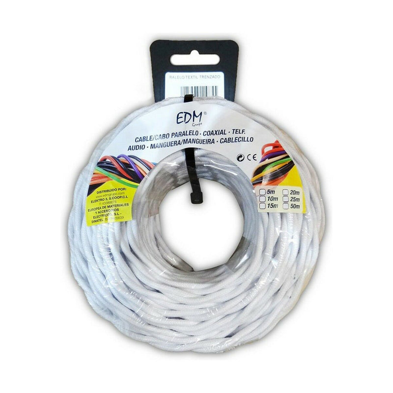 Cavo EDM 2 x 1 mm Bianco 5 m-0