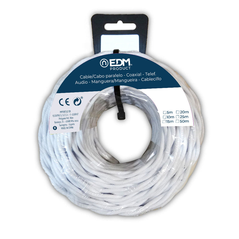 Cavo EDM 2 x 1,5 mm Bianco 25 m-0