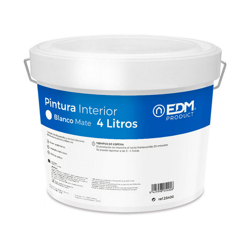 Pittura EDM Interno Mat Bianco 4 L-0