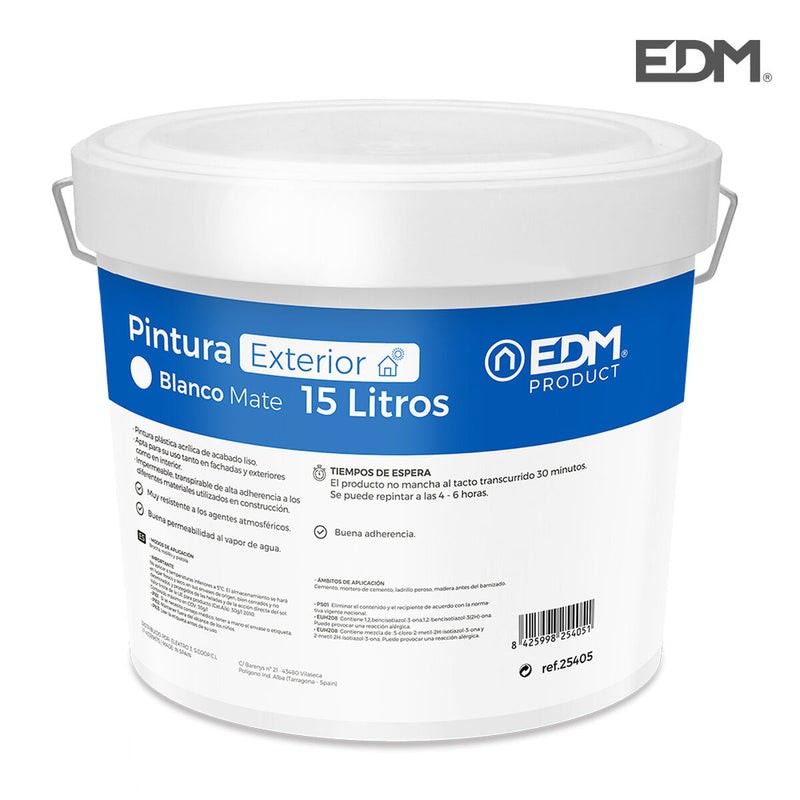 Pittura EDM Bianco Interno/Esterno 15 L 15 L-0