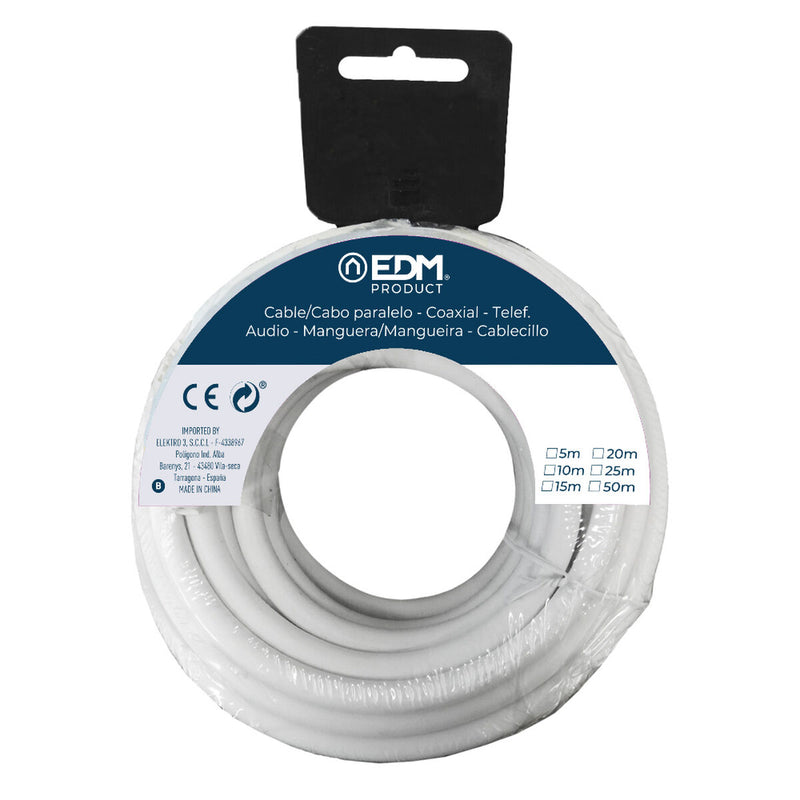 Cavo EDM 2 x 1 mm Bianco 5 m-1