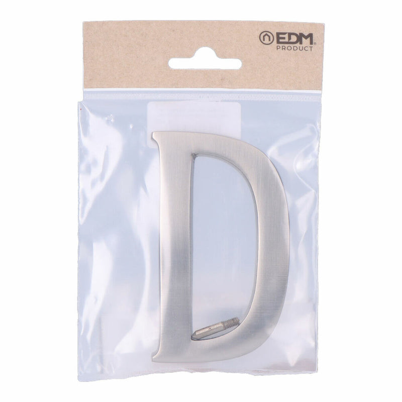 Lettera EDM D Mat Argento nichel (10 cm)-1