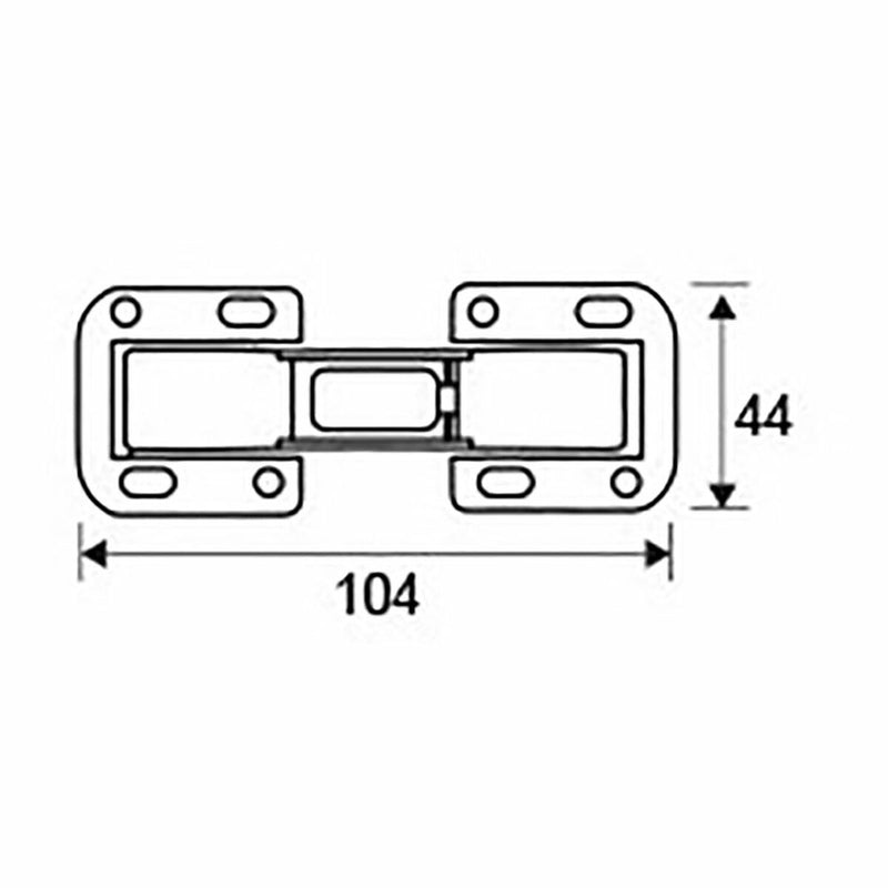 Cerniera EDM BC10 Sovrapporre Acciaio-1