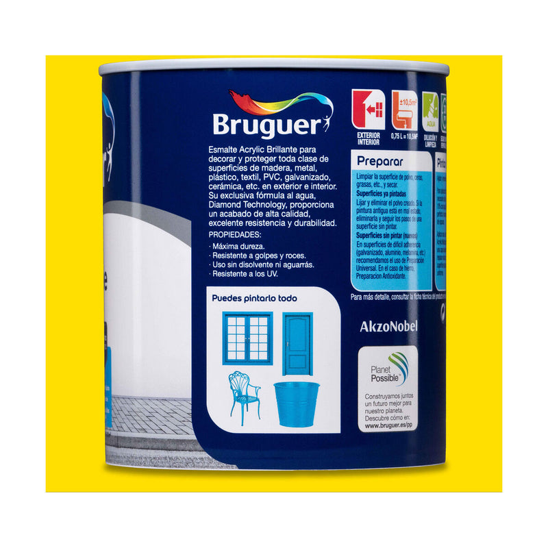 Vernice Bruguer 5057541 Giallo 750 ml Smalto per finiture-2