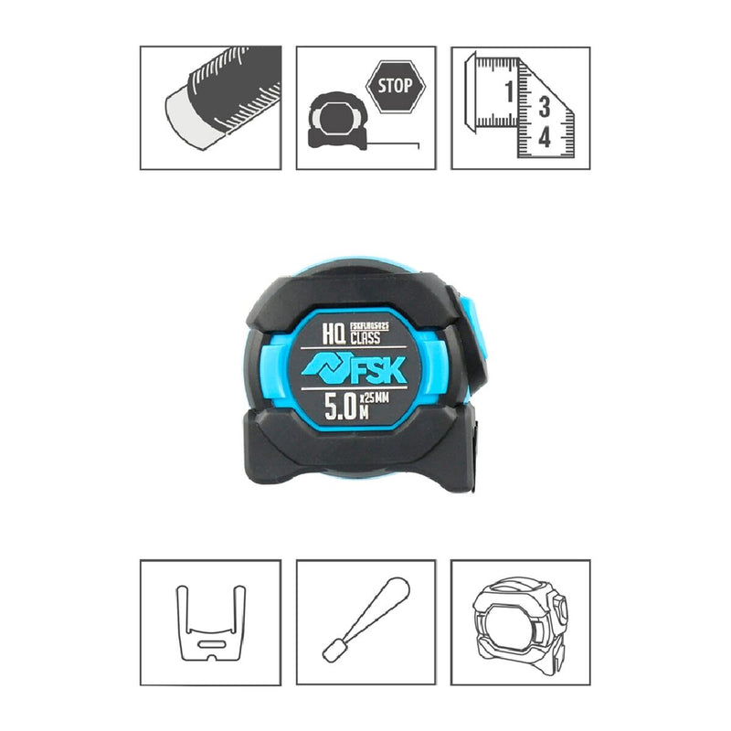 Metro a Nastro Ferrestock HQ 5 m x 25 mm Nylon-5