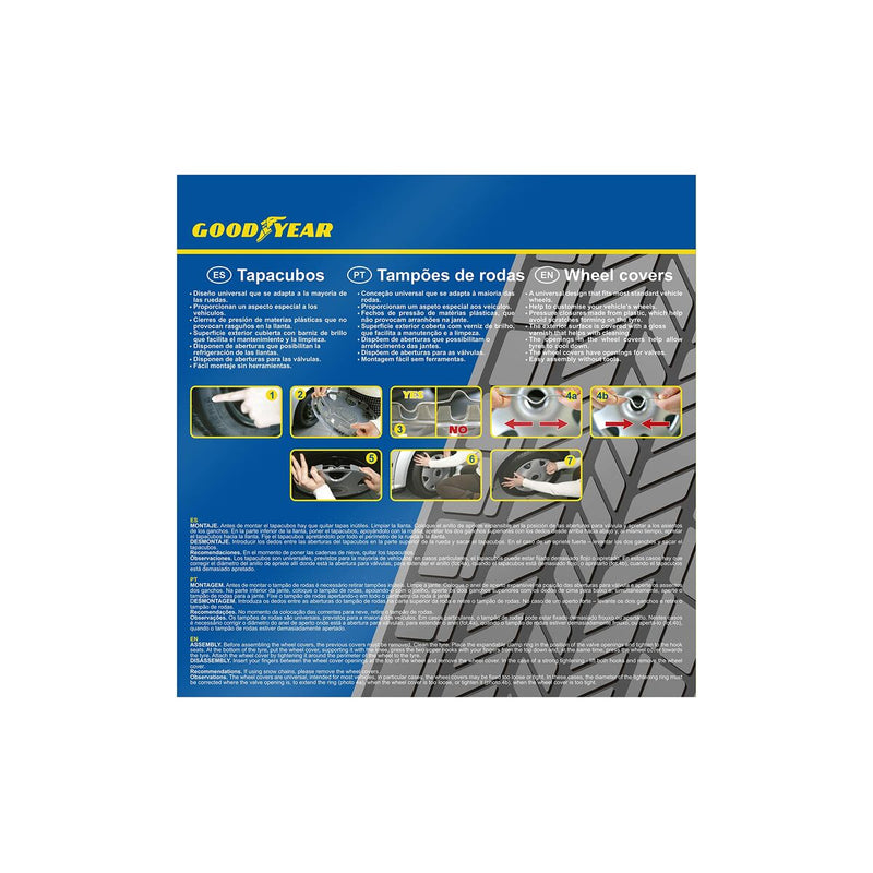 Copri Cerchioni Goodyear IMOLA Nero 15"-2