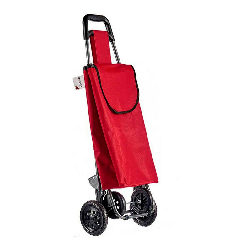 Carrello Rosso Metallo Stoffa Plastica (22 x 98 x 38 cm)-1