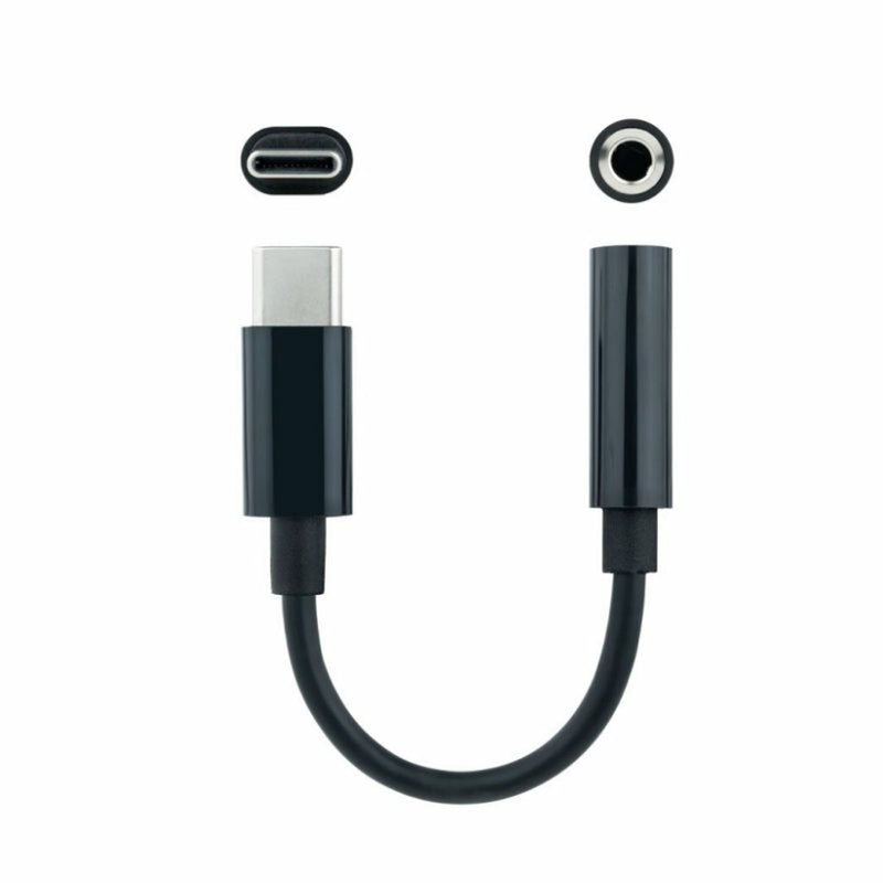 Adattatore USB C con Jack 3.5 mm NANOCABLE 10.24.1205 Nero-1