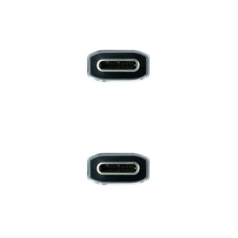 Cavo USB-C 3.1 NANOCABLE 10.01.4102-COMB 2 m Nero/Grigio-1