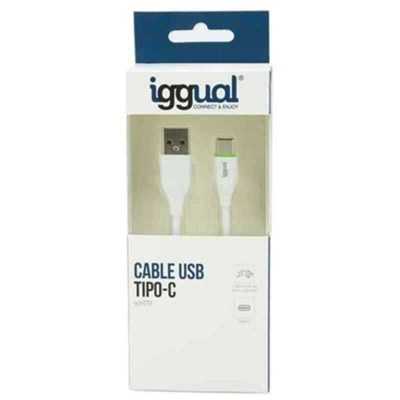 Cavo USB A con USB C iggual IGG316948 1 m Bianco-0