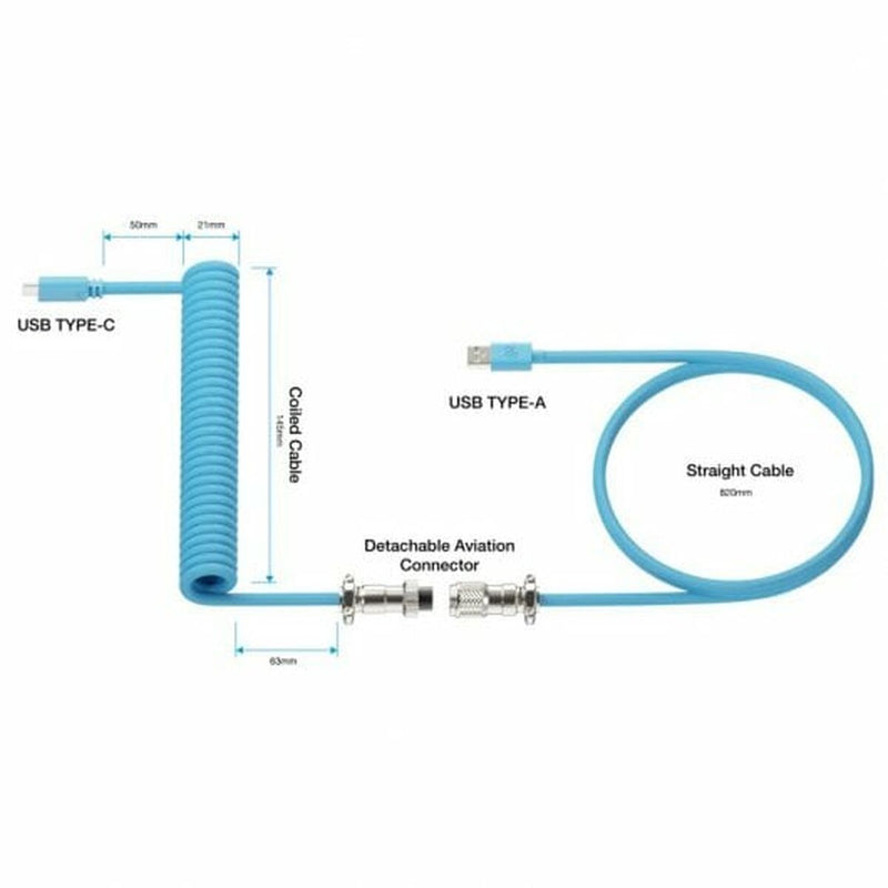 Cavo USB A con USB-C Newskill Azzurro-1