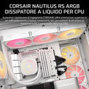 CORSAIR NAUTILUS 360 RS ARGB Raffreddatore CPU a Liquido – 360mm AIO – Connessione Diretta alla Scheda Madre – Intel LGA 1851/1700, AMD AM5/AM4 – 3x RS120 ARGB Ventilatori Inclusi – Bianco Corsair