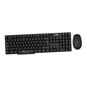 Techmade Kit Tastiera + Mouse Wireless senza Filo Black-0