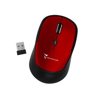 Techmade Mouse Wireless TM-XJ35 Red-0