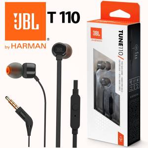 JBL Auricolari Wired Filo Tune 110 T110 Jack 3.5mm Black-0