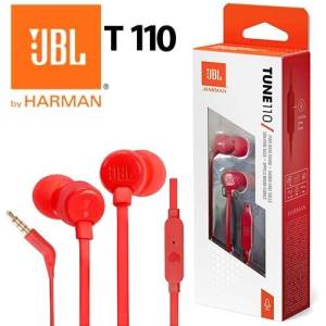 JBL Auricolari Wired Filo Tune 110 T110 Jack 3.5mm Red-0