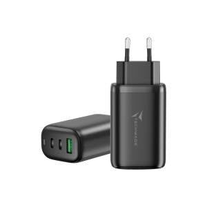 Techmade 65W Caricatore Universale GaN USB-C + USB-A Black-0