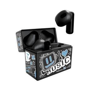 Techmade Earbuds TM-XM191-BKBL Con Pattern Blu-0