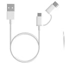 Xiaomi Cavo Mi 2 in 1 da USB a microUSB/Type-C 30cm White-0