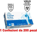 1Conf. da 200pz - Taglia M - Guanti in Nitrile Uso Medico Senza Polvere-0