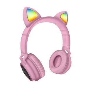 Techmade Cuffie Funny Led BT + Microfono Pink-0