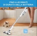 Midea MCS2021WB Aspirapolvere Senza Fili, 2 in 1 Scopa Ricaricabile P5, Durata a 45 Minuti Midea