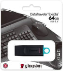 Kingston Pendrive USB-A 3.2 64GB DTX/64GB Nero/Celeste-0