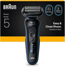 Braun Rasoio Elettrico Serie 5 Wet&Dry 3 Lame 52-B1000S Blu-0