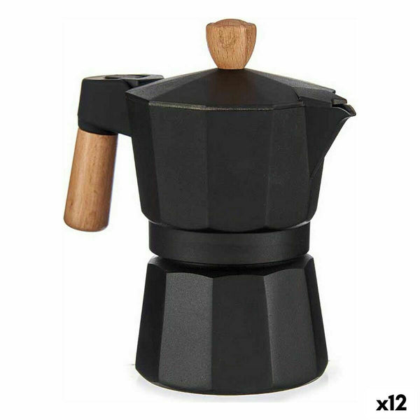 Cafettiera Italiana Legno Alluminio 150 ml (12 Unità)-0