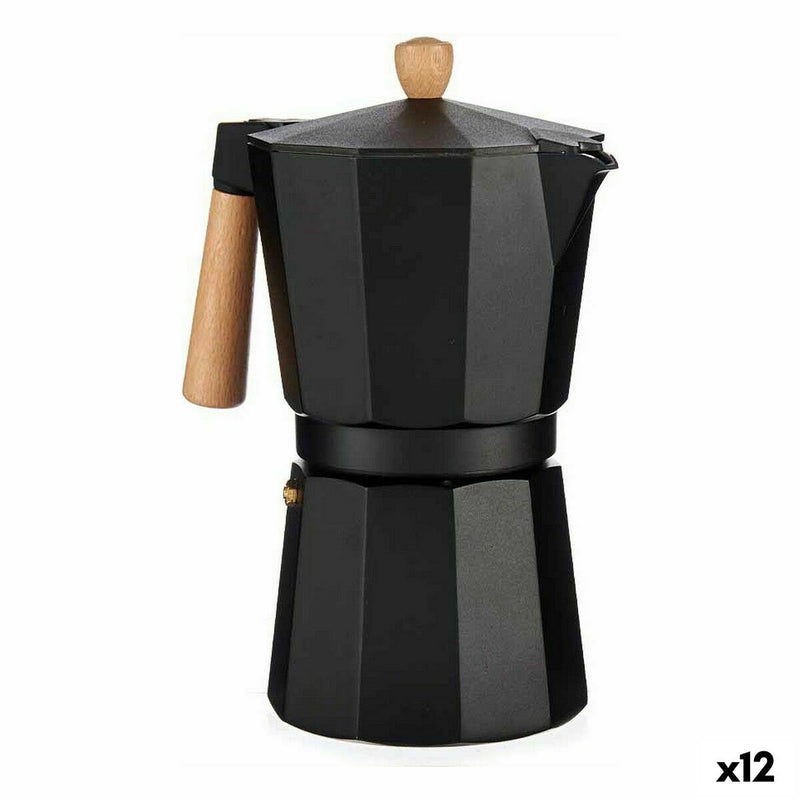 Cafettiera Italiana Legno Alluminio 650 ml (12 Unità)-0