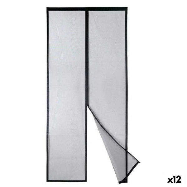 Zanzariera Magnetica Nero Poliestere Calamita 90 x 210 cm (12 Unità)-0