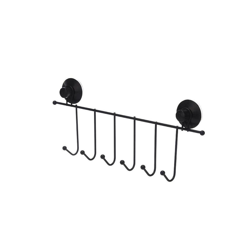 Appendiabiti per Porte Nero Acciaio ABS 39 x 16 x 4,9 cm (12 Unità)-3