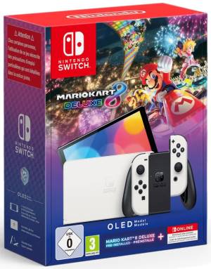 Switch Console OLED + MarioKart 8 + 12 NSO-0