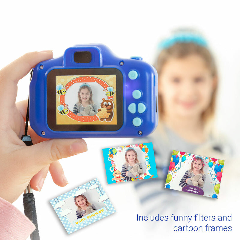 Fotocamera Digitale per Bambini Ricaricabile con Giochi Kiddak InnovaGoods-12