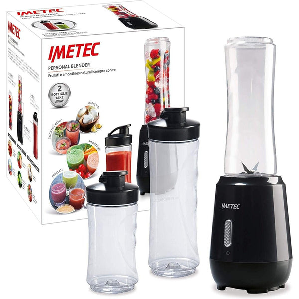 Imetec Personal e Sport Blender PB 100 Mini Frullatore con 2 Bottiglie Take-Away - bigeshop