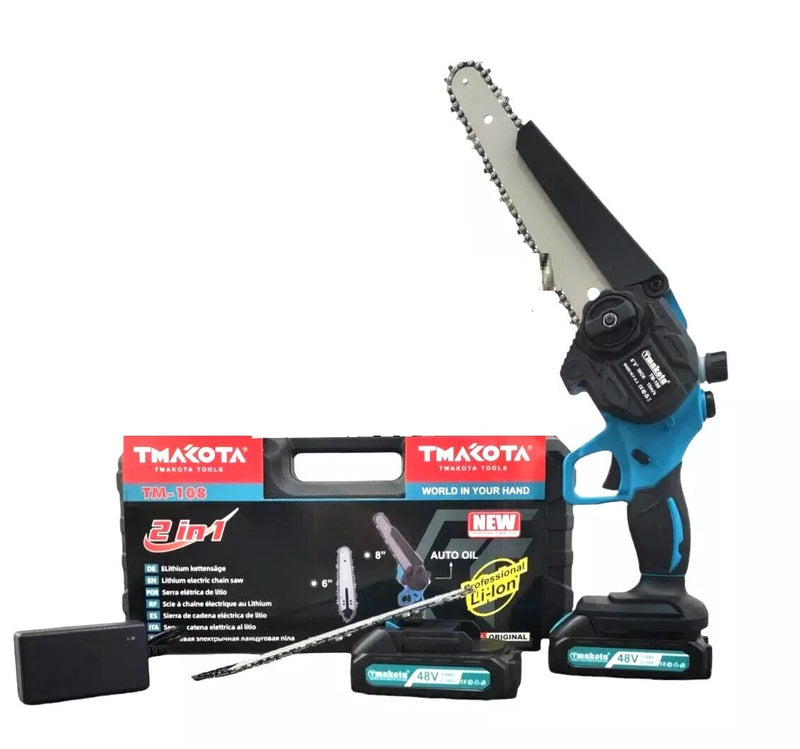 Minimotosega  elettrosega,Tagliarami, Potatura, Makota a batteria 48 Vf V 3Ah. Makota